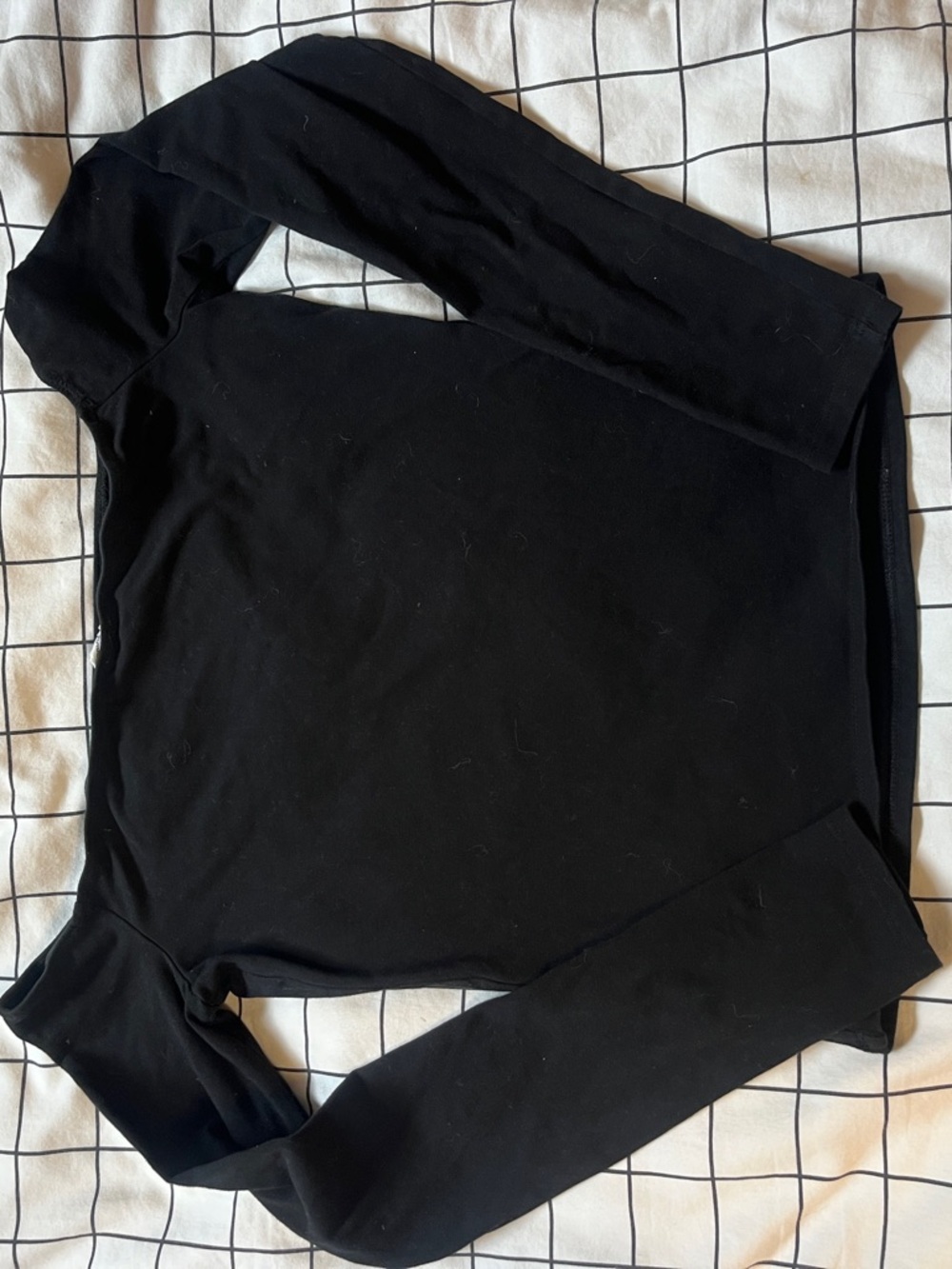 Garage Black Long Sleeve Off The Shoulder Top